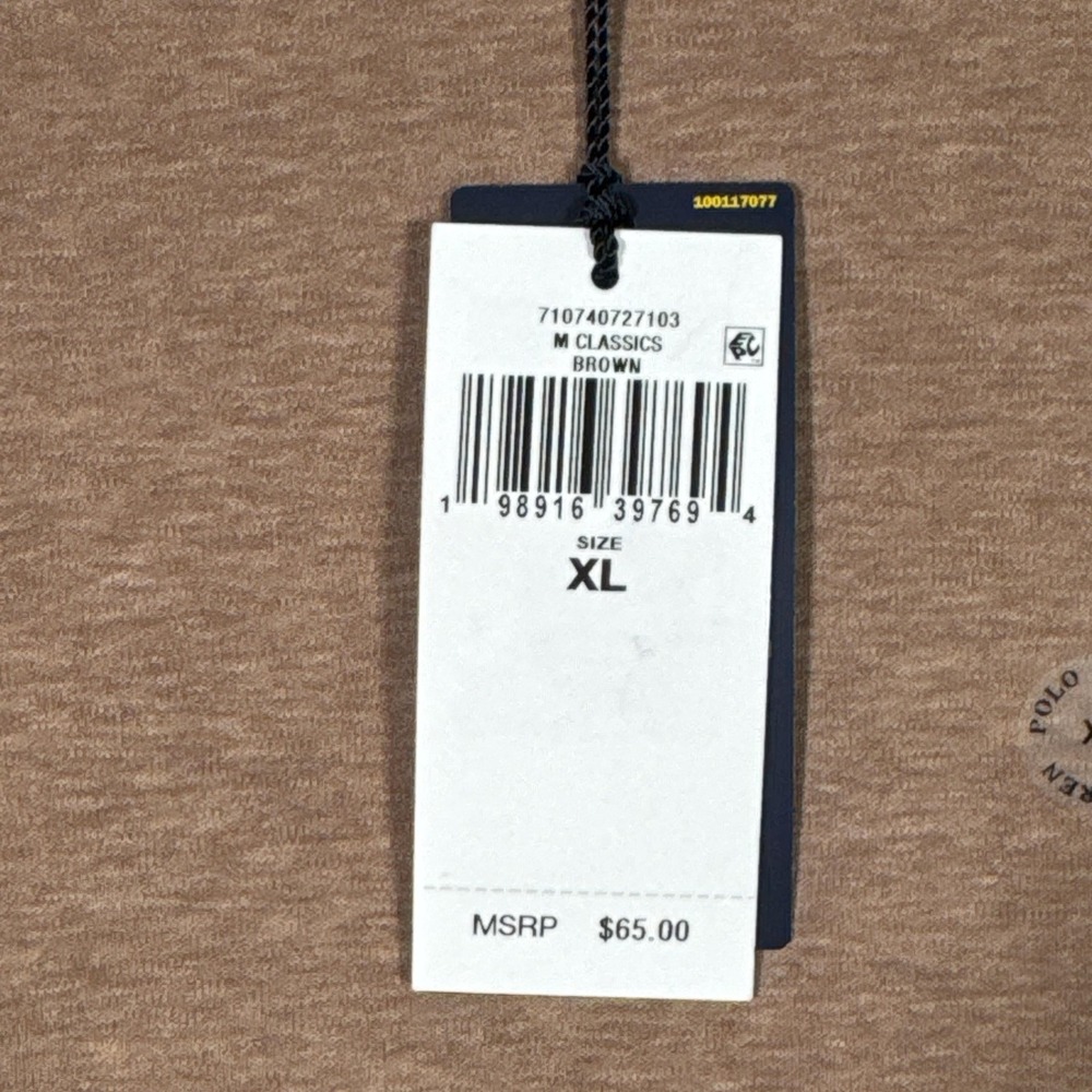 Polo Ralph Lauren Shirt Mens XL Brown Custom Slim Fit Classics Pony Logo Tee - Picture 5 of 10